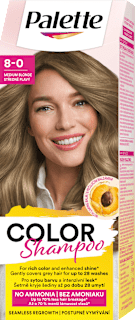 Hajszínező, 8-0 középszőke Palette COLOR Shampoo