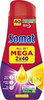 Gél do umývačky riadu All in 1 Lemon & Lime Somat
