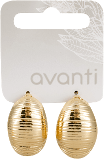 Rebraste minđuše u zlatnoj boji avanti