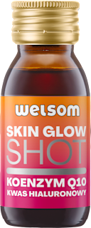 Shot Skin Glow, koenzym Q10, kwas hialuronowy WELSOM