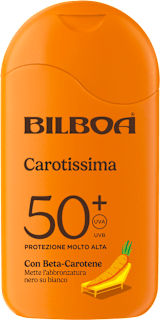 Crema solare abbronzante Carotissima SPF50+ Bilboa
