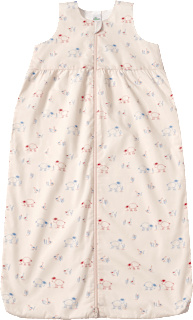 Schlafsack 1 TOG mit Schaf-Muster, weiß, 90 cm ALANA