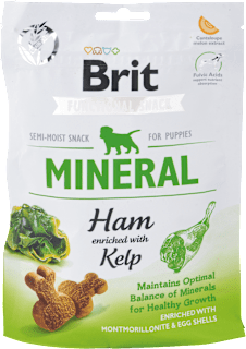 Pochúťka pre šteňatá care Functional Mineral Ham  Brit
