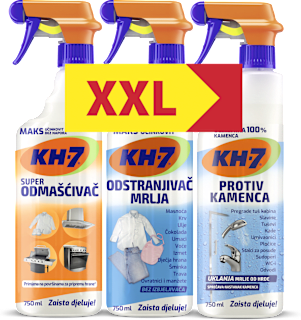 XXL triopak - odmašćivač, odstranjivač mrlja i protiv kamenca KH-7