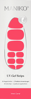 UV Nagelfolien Pediküre Vivid Coral Maniko