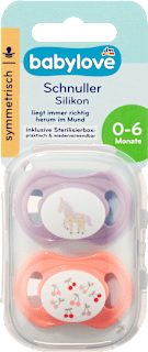 Schnuller Silikon symmetrisch 0-6 Monate sortiert babylove