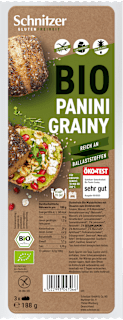 Aufbackbrötchen, Panini Grainy mit Ölsamen (3 Stück) Schnitzer