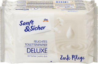 vlhčený toaletní papír Deluxe 3x50 ks Sanft&Sicher