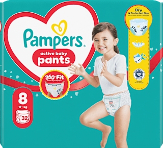 Пелени-гащички, размер 8 (17+ kg) Pampers active baby