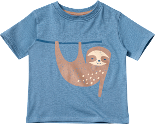T-Shirt mit Faultier-Motiv, blau, Gr. 104 ALANA