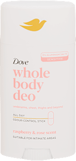 Deo stift teljes testre, rózsa- és málnaillattal Dove