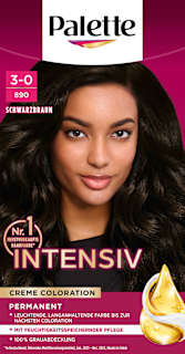 Haarfarbe Intensiv-Creme-Coloration 890 Schwarzbraun Palette Intensive Color Creme
