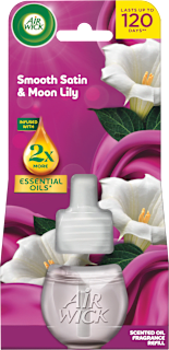 Essential Oils tekutá náplň do elektrického přístroje jemný satén a měsíční lilie AIR WICK