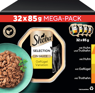 Nassfutter Katze Selection in Sauce Geflügel Variation Mega Pack Sheba