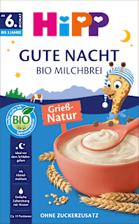 Abendbrei Milch Kindergrieß ab dem 6.Monat HiPP