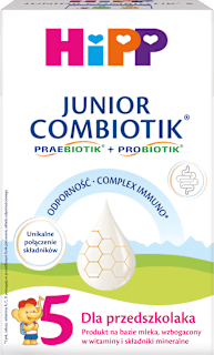 Produkt na bazie mleka dla przedszkolaka po 2,5. roku 5 Junior Combiotik HiPP