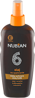 Olej na opaľovanie v spreji SPF 6  NUBIAN