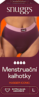 menstruační kalhotky Hugger Iconic Burgundy, velikost L snuggs