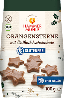 Orangensterne, Vollmilchschokolade Hammermühle