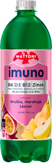 imuno nápoj s příchutí hruška, marakuja a zázvor Mattoni