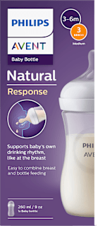 Natural Response plastična flašica za bebe, 3-6 meseci, zapremina: 260ml, 1 kom