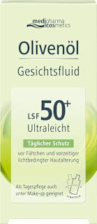 medipharma cosmetics Olivenöl Gesichtsfluid LSF 50+  medipharma cosmetics