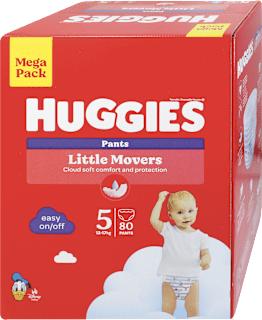 Pannolini a mutandina Little Movers Mega Pack taglia 5 (12-17 kg) Huggies