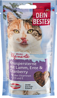 Gustare crocantă pentru pisici cu merișoare și miel Winter-Momente Dein Bestes