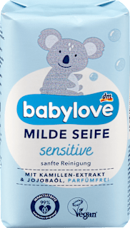 Szenzitív babaszappan bio kamillakivonattal és jojobaolajjal babylove