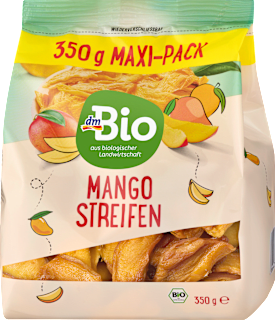 Trockenfrüchte Mango Streifen Maxi-Pack dmBio