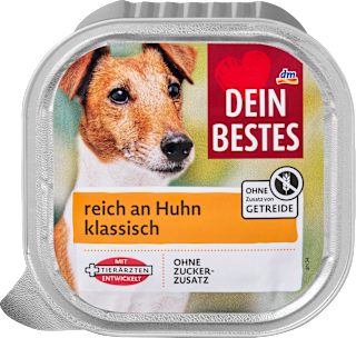 Nassfutter Hund reich an Huhn klassisch Dein Bestes