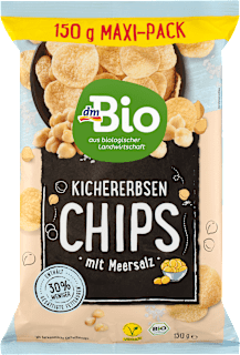 Bio Kichererbsenchips mit Meersalz dmBio