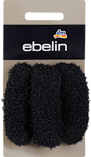 Haargummi-Set flauschig schwarz ebelin