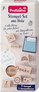 Stempel-Set aus Holz 8tlg. Profissimo