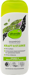 Šampón na vlasy s kofeínom Kraft a Stärke alverde NATURKOSMETIK
