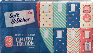 Chusteczki higieniczne „Design” 4 warstwy 42x10 Soft&Sicher