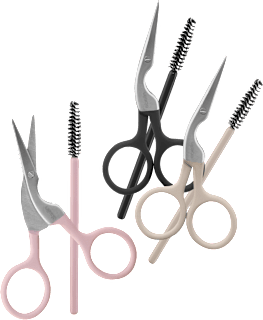 Nożyczki do brwi ze szczoteczką ebelin