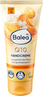 Krem do rąk Q10 SPF15 olejek morelowy Balea