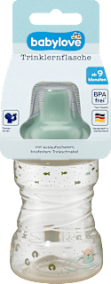 Trinklernflasche grün, ab 9. Monat, 260 ml babylove