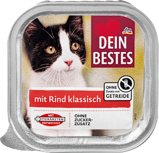 Nassfutter Katze mit Rind Dein Bestes