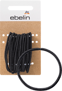 Gumki do włosów cienkie czarne ebelin