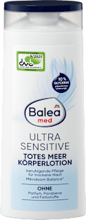 Losjon za telo ULTRA SENSITIVE z ureo in mineralnimi solmi Mrtvega morja Balea med
