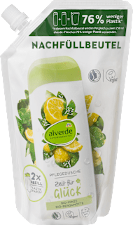 Duschgel Zeit für Glück Minze Bergamotte Nachfüllbeutel alverde NATURKOSMETIK