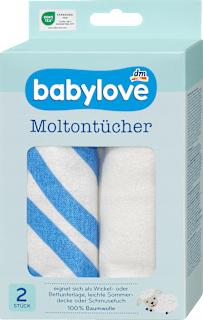 Moltontücher Streifen/uni  babylove