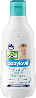Ultra Sensitive koupel & šampon 2 v 1 babylove