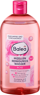 Мицеларна почистваща вода 3 в 1 Rose Balea