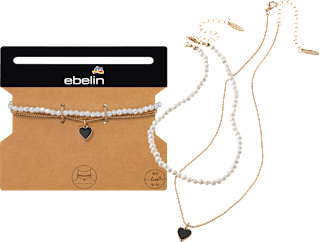Zestaw naszyjników w kolorze złotym z perłami  J23 ebelin