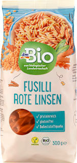 Bio svedrčki Fusilli iz rdeče leče dmBio
