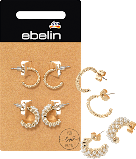 Złoty zestaw kreoli z perłami  J23 ebelin