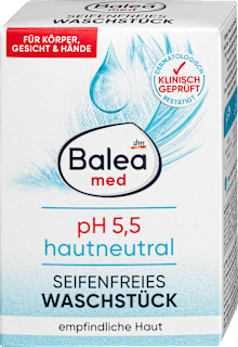 Syndet bez obsahu mydla hautneutral s pH 5,5 Balea med